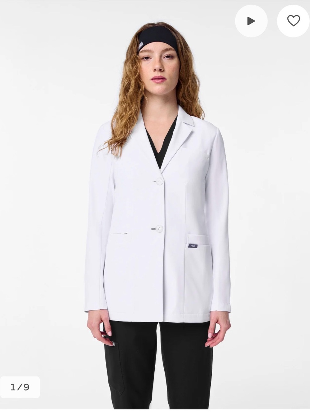 FIGS White Women's Tailored Medical Blazer Jacket - Picture 4 of 4